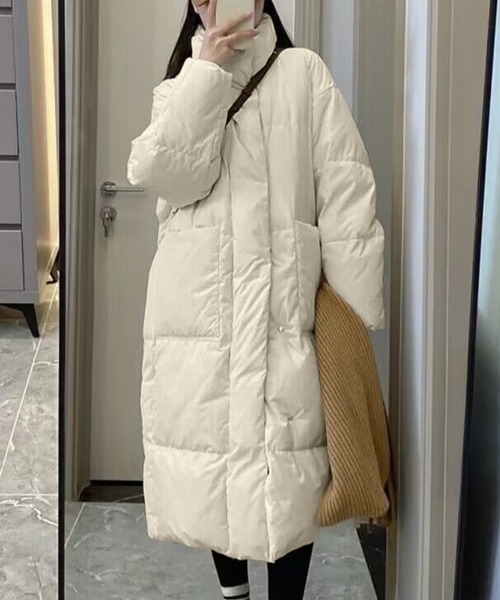 セール】フェイクダウンコート 中綿 ロングコート（ダウンジャケット