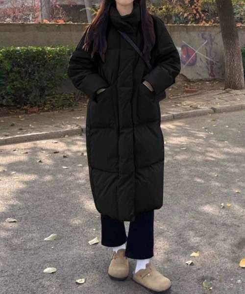 セール】フェイクダウンコート 中綿 ロングコート（ダウンジャケット