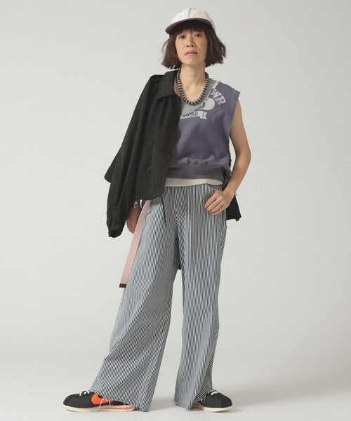 BEAMS BOY（ビームスボーイ）の「カットオフ スウェット ベスト（ベスト・レディース・ナチュラル/バイオレット・ONE SIZE）」の3枚目の写真