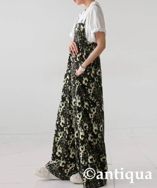 お花柄サロペット w closet サロペット オーバーオール 花柄サロペット レディース