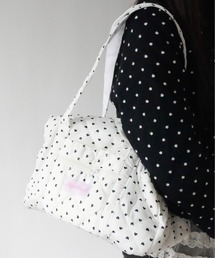 Port | 【 SORUTT / ソルト 】 刺繍ダイヤモンドグリッド ガーリー トートバッグ / ショートトリップ 旅行バッグ 大容量(トートバッグ)