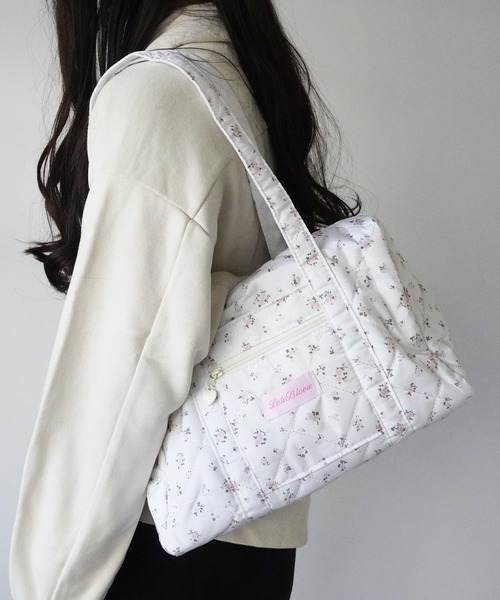 SORUTT / ソルト 】 刺繍ダイヤモンドグリッド ガーリー トートバッグ