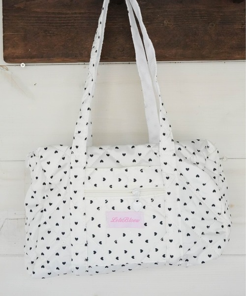 Port（ポート）の「【 SORUTT / ソルト 】 刺繍ダイヤモンドグリッド ガーリー トートバッグ / ショートトリップ 旅行バッグ 大容量（トートバッグ・レディース・ホワイト系その他2/ホワイト/ホワイト系その他/ピンク/ピンク系その他/ブラック・FREE）」の20枚目の写真