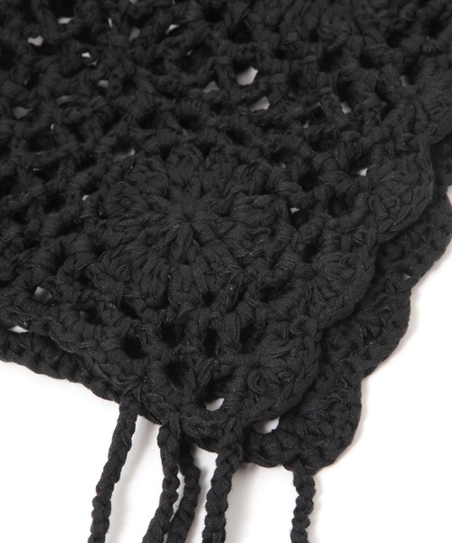 PAGEBOY（ページボーイ）の「カギアミボンネット（ハット・レディース・ブラック/オフホワイト・FREE）」の5枚目の写真