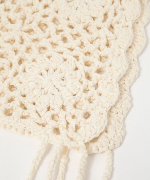 PAGEBOY（ページボーイ）の「カギアミボンネット（ハット・レディース・ブラック/オフホワイト・FREE）」の7枚目の写真