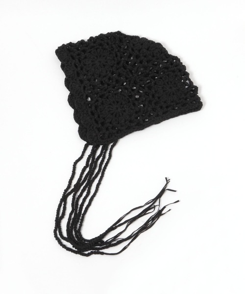 PAGEBOY（ページボーイ）の「カギアミボンネット（ハット・レディース・ブラック/オフホワイト・FREE）」の12枚目の写真