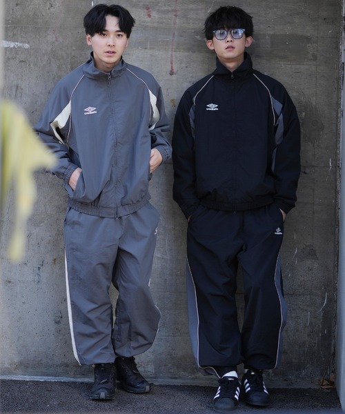 UMBRO（アンブロ）の「UMBROｘムラサキスポーツ トラックパンツ オーバーサイズ コラボ ユニセックス セットアップ対応 MD18MSPT01/WMD18MSPT01（その他パンツ・メンズ・ライトグレー/チャコール/サンドベージュ/ブラック/ブラック系その他/ネイビー・M/S/XL/L）」の7枚目の写真