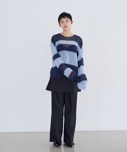 border loose knit/ボーダールーズニット（ニット/セーター