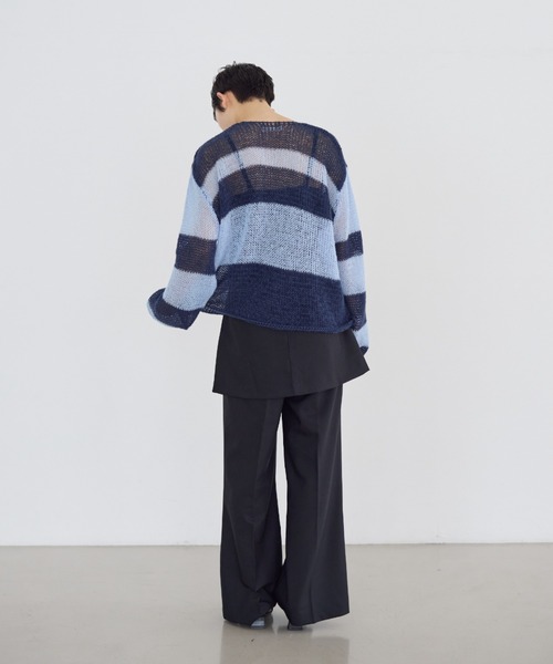 セール】border loose knit/ボーダールーズニット（ニット
