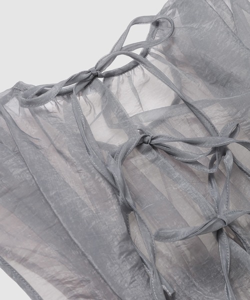 CECILIE BAHNSEN(セシリー バンセン)の「SMOCK SLEEVELESS TOP W/ RUFFLE DETAILS(シャツ/ブラウス・レディース・グレー・6/8)」の10枚目の写真