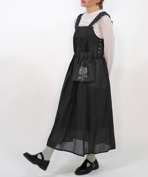 haupia(ハウピア)の「旅する花。【ワンピース】(ワンピース・レディース・オフホワイト/チャコールグレー/ネイビー・MEDIUM)」の3枚目の写真