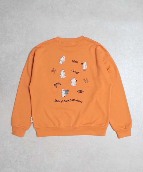 Right-on（ライトオン）の「【POWER TO THE PEOPLE】オバケ刺繍スウェット（スウェット・メンズ・ブラック/オレンジ/キナリ・L/XL/M）」の7枚目の写真