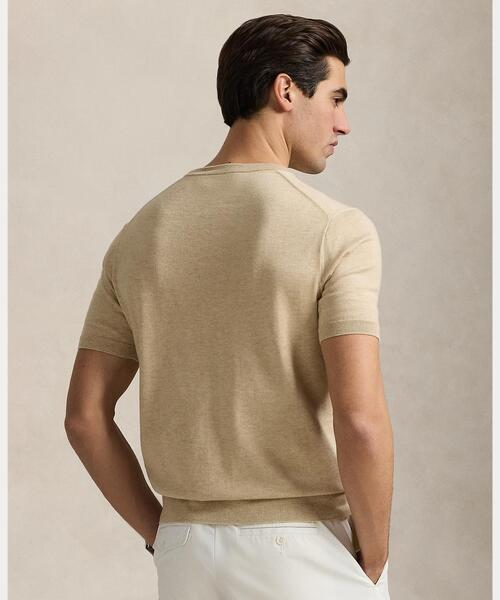 POLO RALPH LAUREN（ポロ ラルフ ローレン）の「コットン クルーネック ショートスリーブ セーター（ニット/セーター・メンズ・ブラウン・S/M/L/XL/XS）」の5枚目の写真