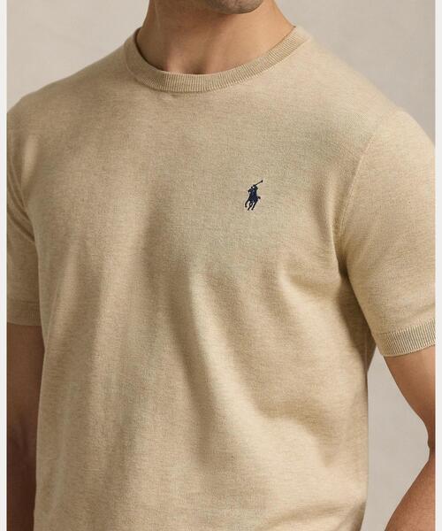 POLO RALPH LAUREN（ポロ ラルフ ローレン）の「コットン クルーネック ショートスリーブ セーター（ニット/セーター・メンズ・ブラウン・S/M/L/XL/XS）」の4枚目の写真