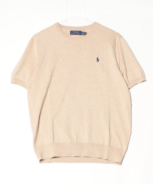 POLO RALPH LAUREN（ポロ ラルフ ローレン）の「コットン クルーネック ショートスリーブ セーター（ニット/セーター・メンズ・ブラウン・S/M/L/XL/XS）」の3枚目の写真