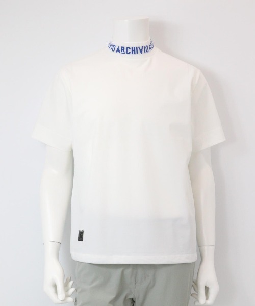 archivio(アルチビオ)の「<MENS>ロゴネック半袖プルオーバー(Tシャツ/カットソー・メンズ・ホワイト/ネイビー・L/M/LL)」の1枚目の写真