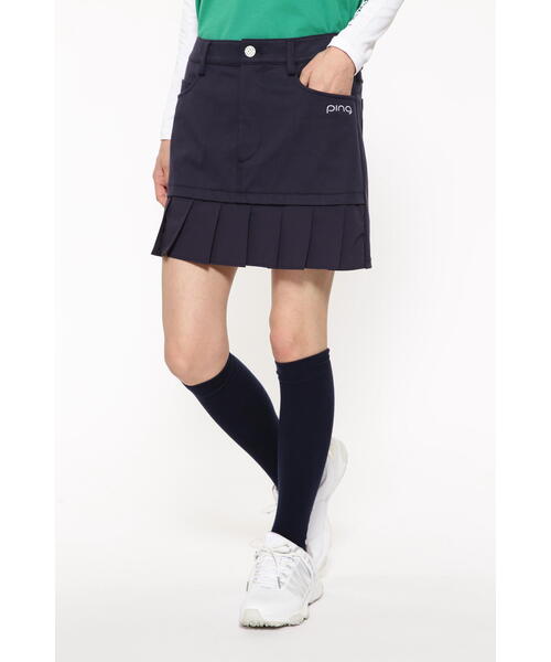 PING ブラック スカート Lサイズ　新品 PING APPAREL】全方向ストレッチサッカースカート ＜LADIES LINE