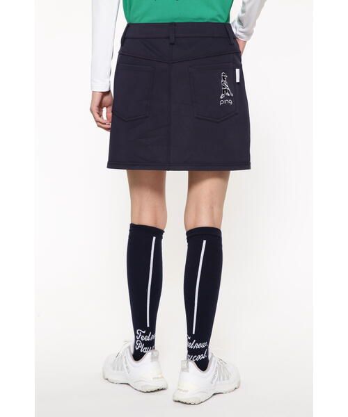 セール】【PING APPAREL】フェイクレイヤードプリーツスカート