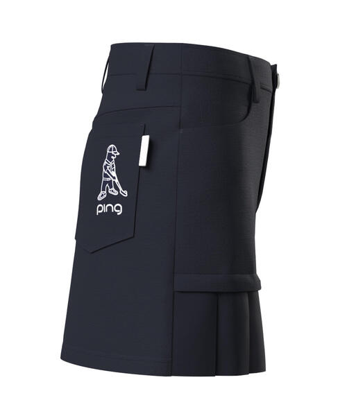 PING ブラック スカート Lサイズ　新品 PING APPAREL】全方向ストレッチブラックウォッチスカート