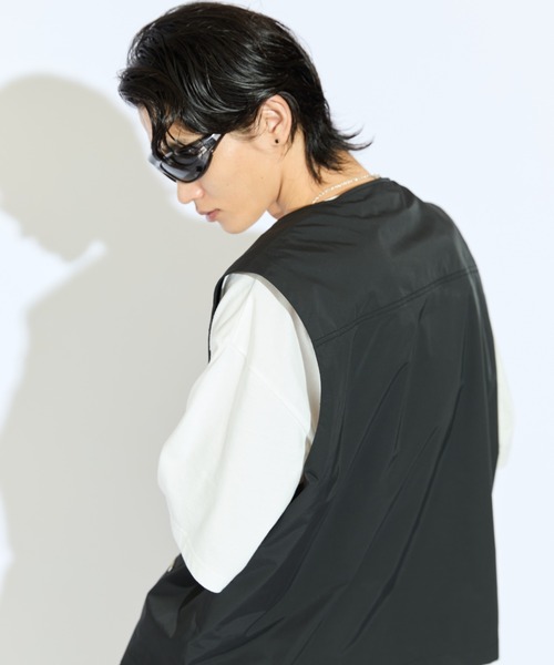 Lui's（ルイス）の「【Neucon/ニューコン】マルチポケットフィッシャーマンZIPベスト（ベスト・メンズ・ライトグレー/ブラック・FREE）」の8枚目の写真