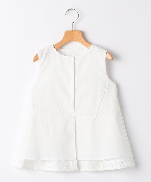 SHIPS - ships ノースリーブ　ぺプラム　ブラウス SHIPS KIDS:140～150cm / レース ペプラム ノースリーブ