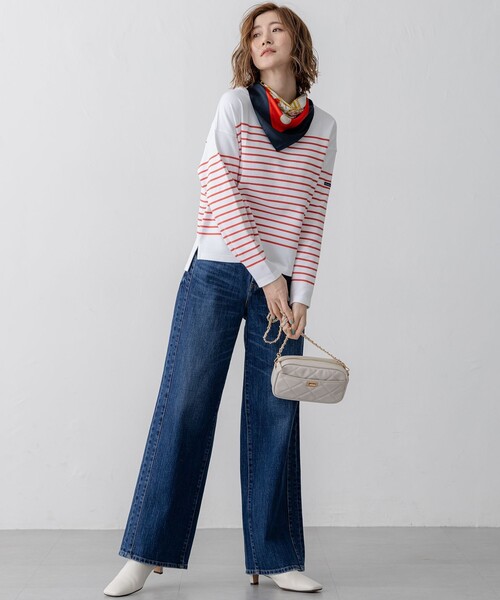 洗える】Armor-lux スムース パネルボーダー カットソー（Tシャツ