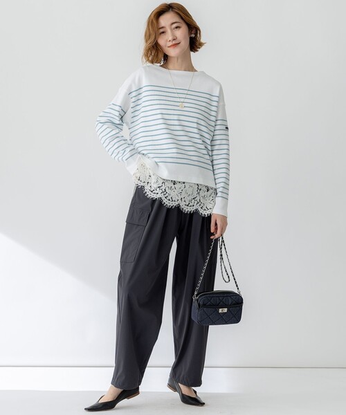 洗える】Armor-lux スムース パネルボーダー カットソー（Tシャツ