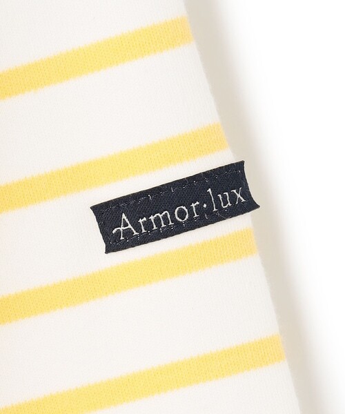 23区 S(ニジュウサンクチイサイサイズ)の「【洗える】Armor-lux スムース パネルボーダー カットソー(Tシャツ/カットソー・レディース・ベージュ系2/ライトイエロー系1/レッド系1/パイングリーン系1・32)」の6枚目の写真