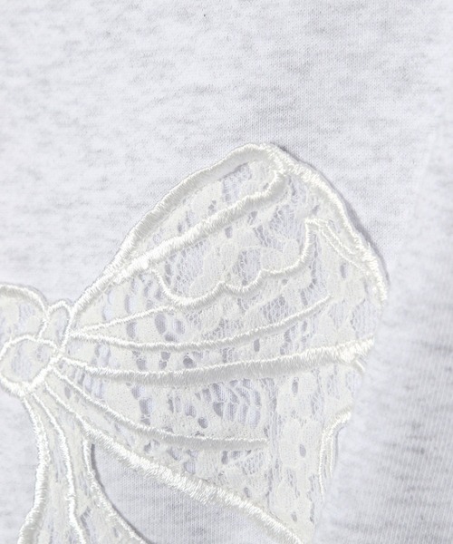 Heather（ヘザー）の「リボン刺繍裏毛スウェット　324835（スウェット・レディース・ネイビー/グレー/オートミール・FREE）」の14枚目の写真