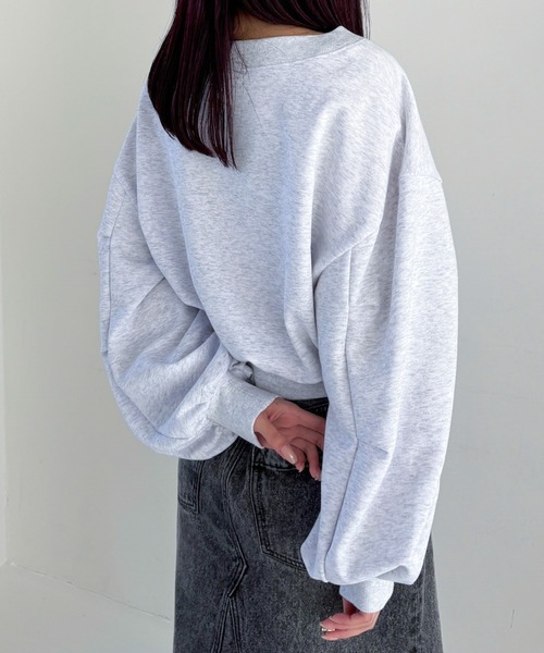 Heather（ヘザー）の「リボン刺繍裏毛スウェット　324835（スウェット・レディース・ネイビー/グレー/オートミール・FREE）」の17枚目の写真