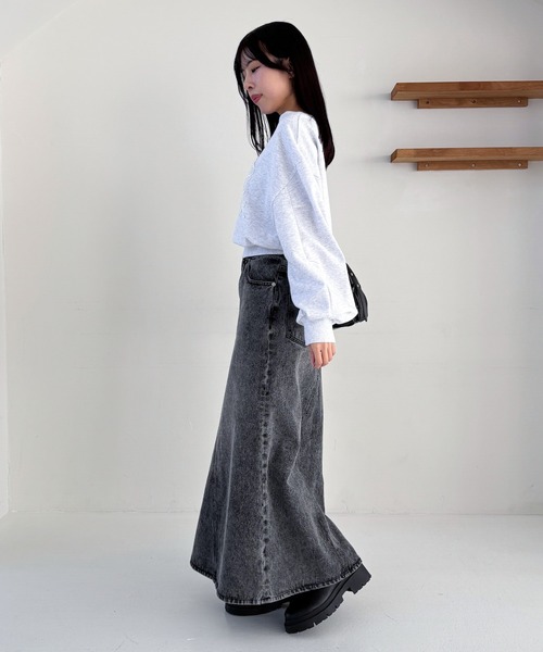 Heather（ヘザー）の「リボン刺繍裏毛スウェット　324835（スウェット・レディース・ネイビー/グレー/オートミール・FREE）」の20枚目の写真