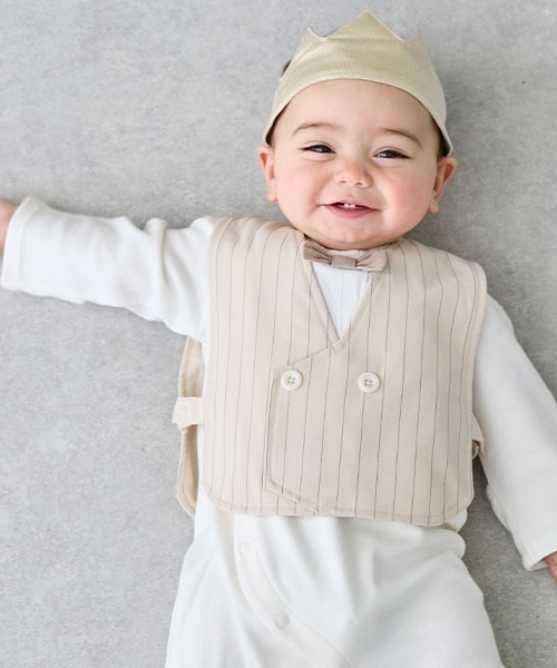 petit main（プティマイン）の「BOYS　おめかしベストセット（その他ベビー用品・キッズ・ライトグレー/ライトベージュ・F）」の3枚目の写真
