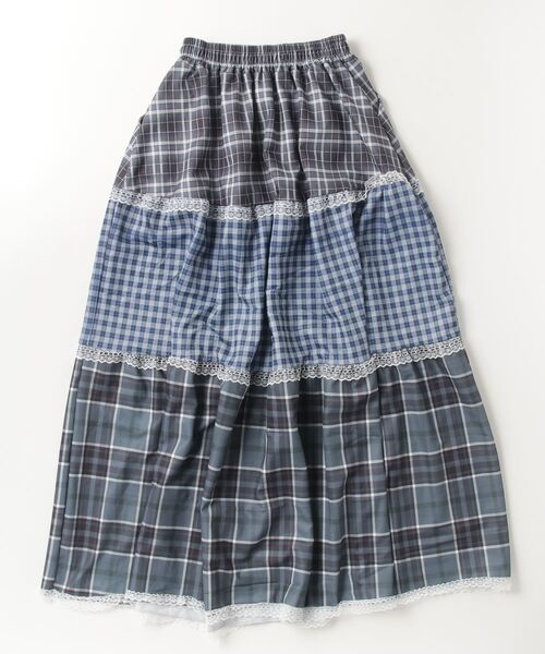 leune(ルネ)の「チェック切り替えティアードスカート(スカート・レディース・ブラック・LARGE/MEDIUM/SMALL)」の10枚目の写真