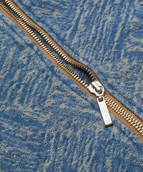 NO ID.（ノーアイディ）の「【NO ID.】JQ Denim Big Riders Jacket / JQ デニム ビッグ ライダース ジャケット（ライダースジャケット・メンズ・ブルー系その他4/インディゴブルー/ライトブルー・ONE SIZE）」の20枚目の写真