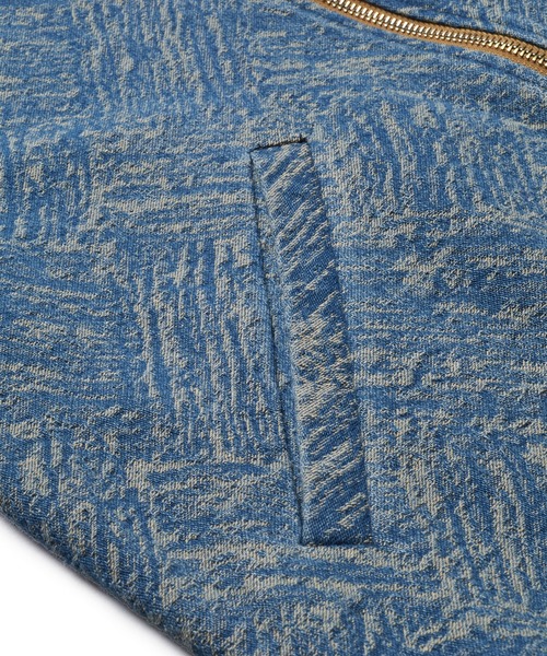 NO ID.（ノーアイディ）の「【NO ID.】JQ Denim Big Riders Jacket / JQ デニム ビッグ ライダース ジャケット（ライダースジャケット・メンズ・ブルー系その他4/インディゴブルー/ライトブルー・ONE SIZE）」の21枚目の写真