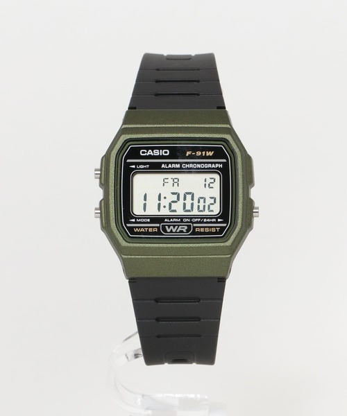 CASIO(カシオ)の「CASIO F-91WM(アナログ腕時計・メンズ・オリーブ/シルバー・FREE)」の1枚目の写真