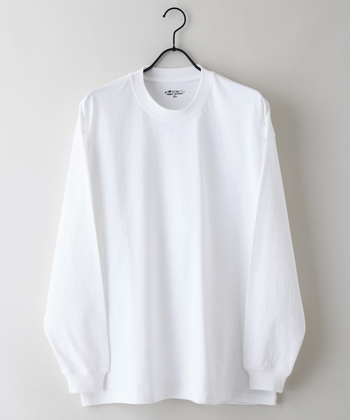 ragged mountain(ラギットマウンテン)の「【RAGGED MOUNTAIN/ラギットマウンテン】エンボス加工ロゴロンT(Tシャツ/カットソー・メンズ・ホワイト/ブラック/パープル/ベージュ/ブラウン/ネイビー・MEDIUM/LARGE/X-LARGE)」の7枚目の写真