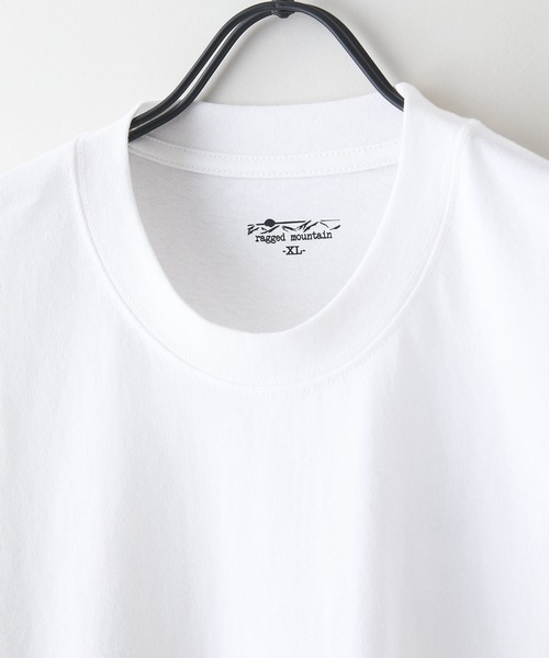 ragged mountain(ラギットマウンテン)の「【RAGGED MOUNTAIN/ラギットマウンテン】エンボス加工ロゴロンT(Tシャツ/カットソー・メンズ・ホワイト/ブラック/パープル/ベージュ/ブラウン/ネイビー・MEDIUM/LARGE/X-LARGE)」の9枚目の写真
