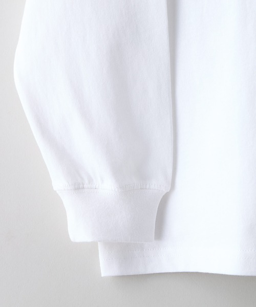 ragged mountain(ラギットマウンテン)の「【RAGGED MOUNTAIN/ラギットマウンテン】エンボス加工ロゴロンT(Tシャツ/カットソー・メンズ・ホワイト/ブラック/パープル/ベージュ/ブラウン/ネイビー・MEDIUM/LARGE/X-LARGE)」の10枚目の写真