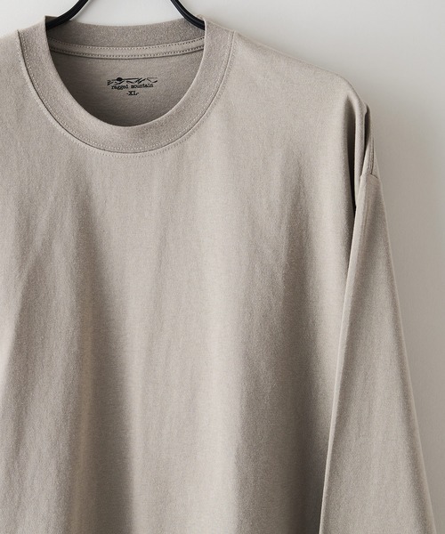 ragged mountain(ラギットマウンテン)の「【RAGGED MOUNTAIN/ラギットマウンテン】エンボス加工ロゴロンT(Tシャツ/カットソー・メンズ・ホワイト/ブラック/パープル/ベージュ/ブラウン/ネイビー・MEDIUM/LARGE/X-LARGE)」の17枚目の写真