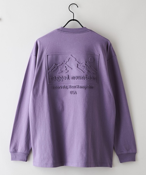 ragged mountain(ラギットマウンテン)の「【RAGGED MOUNTAIN/ラギットマウンテン】エンボス加工ロゴロンT(Tシャツ/カットソー・メンズ・ホワイト/ブラック/パープル/ベージュ/ブラウン/ネイビー・MEDIUM/LARGE/X-LARGE)」の21枚目の写真