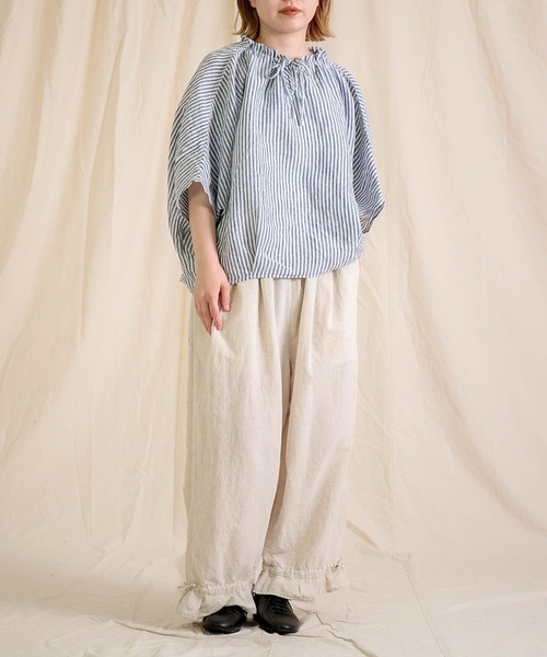Brocante（ブロカント）の「[Brocante / ブロカント] リネンロンスト リュバンブラウス（シャツ/ブラウス・レディース・ブルー系その他/ブラック系その他・2）」の20枚目の写真