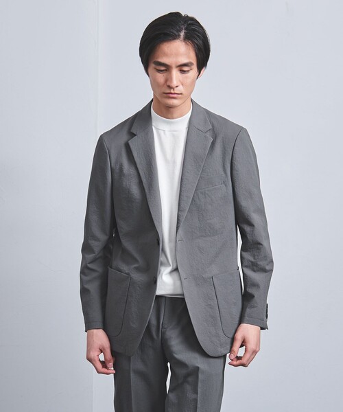 UNITED ARROWS（ユナイテッドアローズ）の「ドビー シングル 2ボタン テーラードジャケット UA COZY ―ストレッチ・撥水・ウォッシャブル・防しわ―（テーラードジャケット・メンズ・ブラック/ネイビー/グレー・S/M/L/XL/XXL）」の6枚目の写真