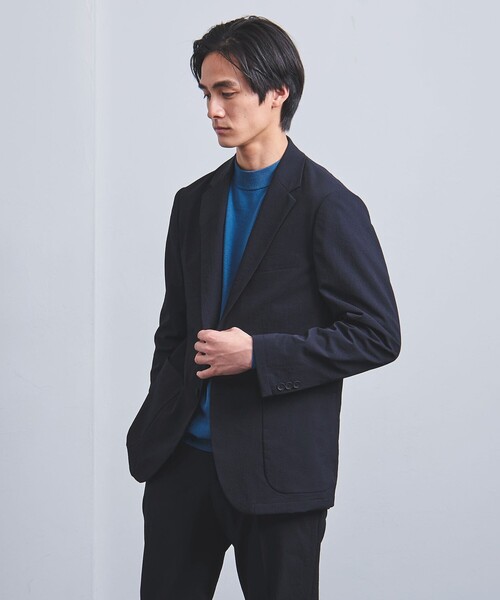 UNITED ARROWS（ユナイテッドアローズ）の「ドビー シングル 2ボタン テーラードジャケット UA COZY ―ストレッチ・撥水・ウォッシャブル・防しわ―（テーラードジャケット・メンズ・ブラック/ネイビー/グレー・S/M/L/XL/XXL）」の8枚目の写真