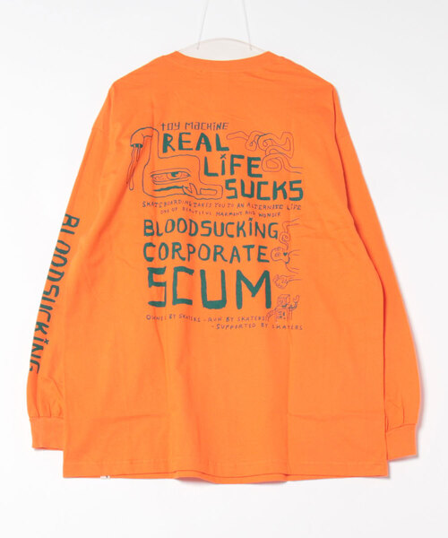 TOY　MACHINE（トイ　マシーン）の「TM NEVER ENNDING LONG TEE（Tシャツ/カットソー・メンズ・ブラック/オレンジ・M/L/XL）」の17枚目の写真