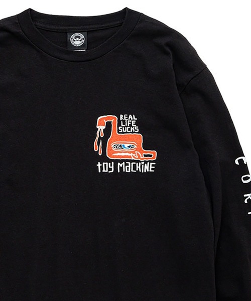 TOY　MACHINE（トイ　マシーン）の「TM NEVER ENNDING LONG TEE（Tシャツ/カットソー・メンズ・ブラック/オレンジ・M/L/XL）」の2枚目の写真
