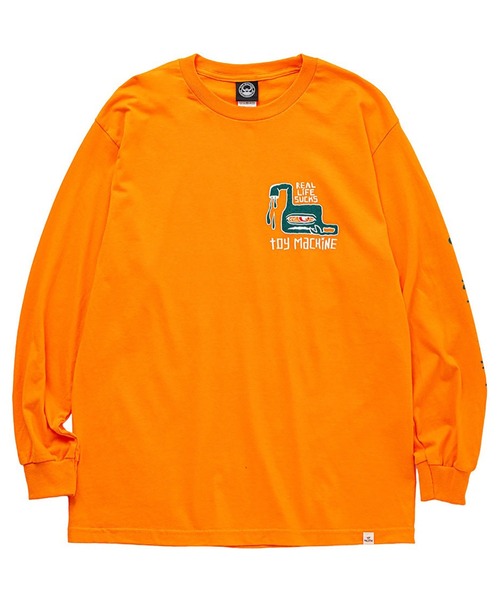 TOY　MACHINE（トイ　マシーン）の「TM NEVER ENNDING LONG TEE（Tシャツ/カットソー・メンズ・ブラック/オレンジ・M/L/XL）」の8枚目の写真
