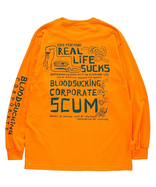 TOY　MACHINE（トイ　マシーン）の「TM NEVER ENNDING LONG TEE（Tシャツ/カットソー・メンズ・ブラック/オレンジ・M/L/XL）」の9枚目の写真