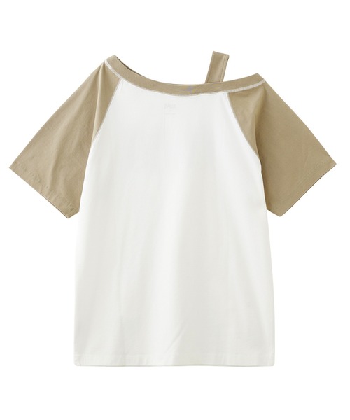 tシャツ BLURRED LOGO Tシャツ レディース セール】BLURRED LOGO LAYERED SHOULDER TEE（Tシャツ