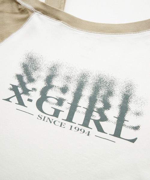 tシャツ BLURRED LOGO Tシャツ レディース セール】BLURRED LOGO LAYERED SHOULDER TEE（Tシャツ